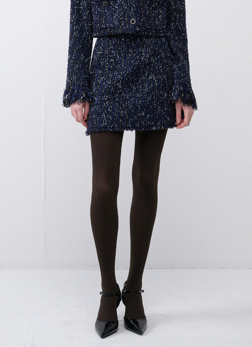 RVN Tweed Knit Mini Skirt