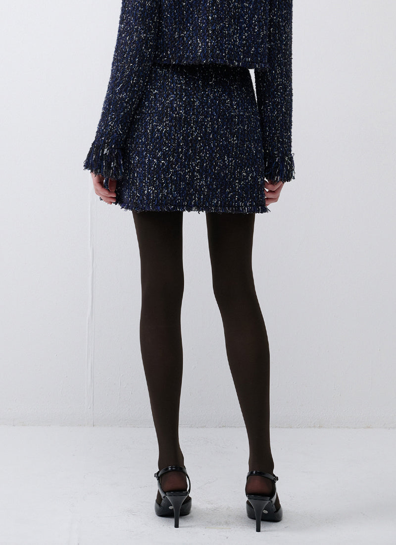 RVN Tweed Knit Mini Skirt