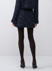 RVN Tweed Knit Mini Skirt