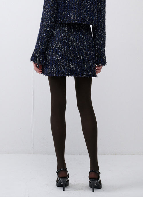RVN Tweed Knit Mini Skirt