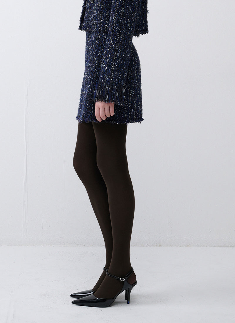 RVN Tweed Knit Mini Skirt