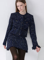 RVN Tweed Knit Mini Skirt