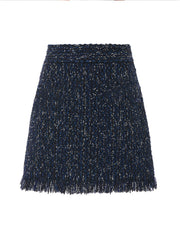 RVN Tweed Knit Mini Skirt