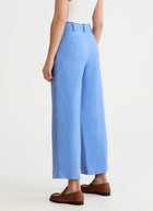 Smythe Linen Cropped Pleated Trouser
