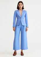 Smythe Linen Cropped Pleated Trouser