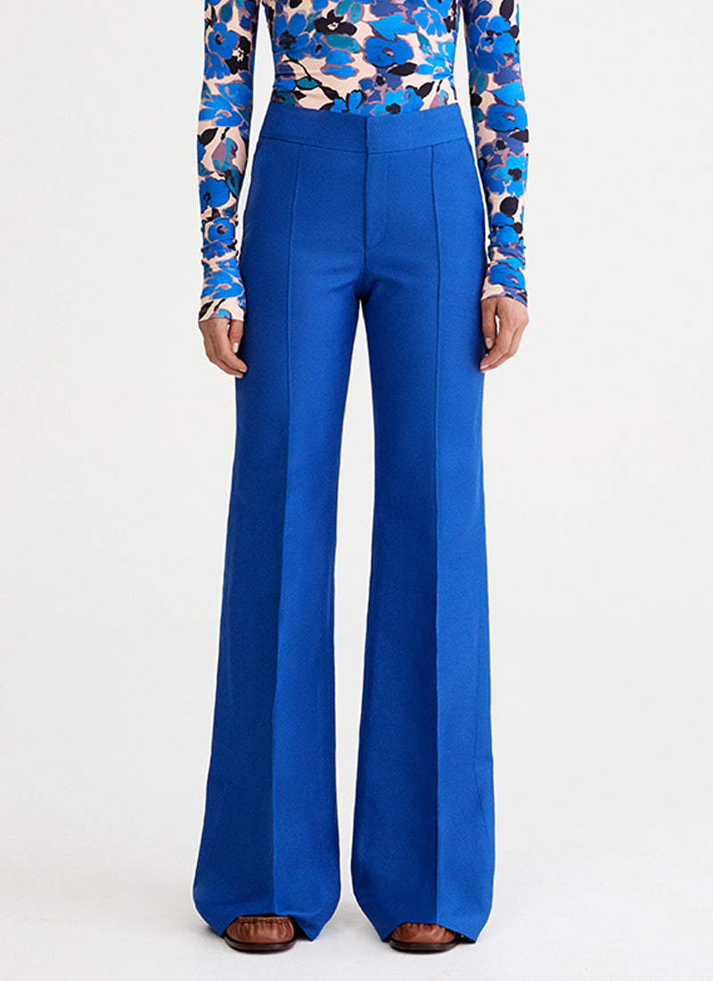 Smythe Wide Leg Pintuck Trouser