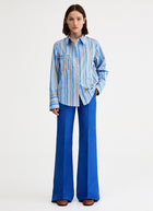 Smythe Wide Leg Pintuck Trouser