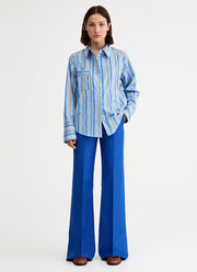Smythe Wide Leg Pintuck Trouser