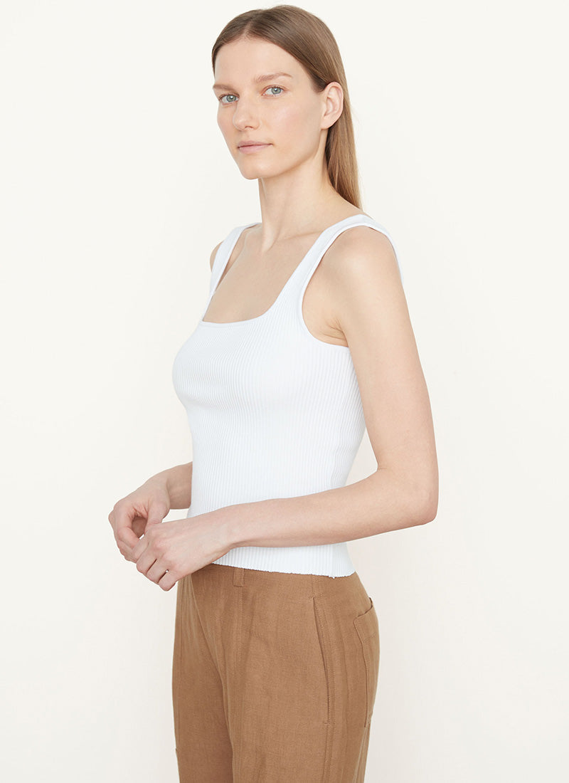 Vince Rib Square Neck Tank