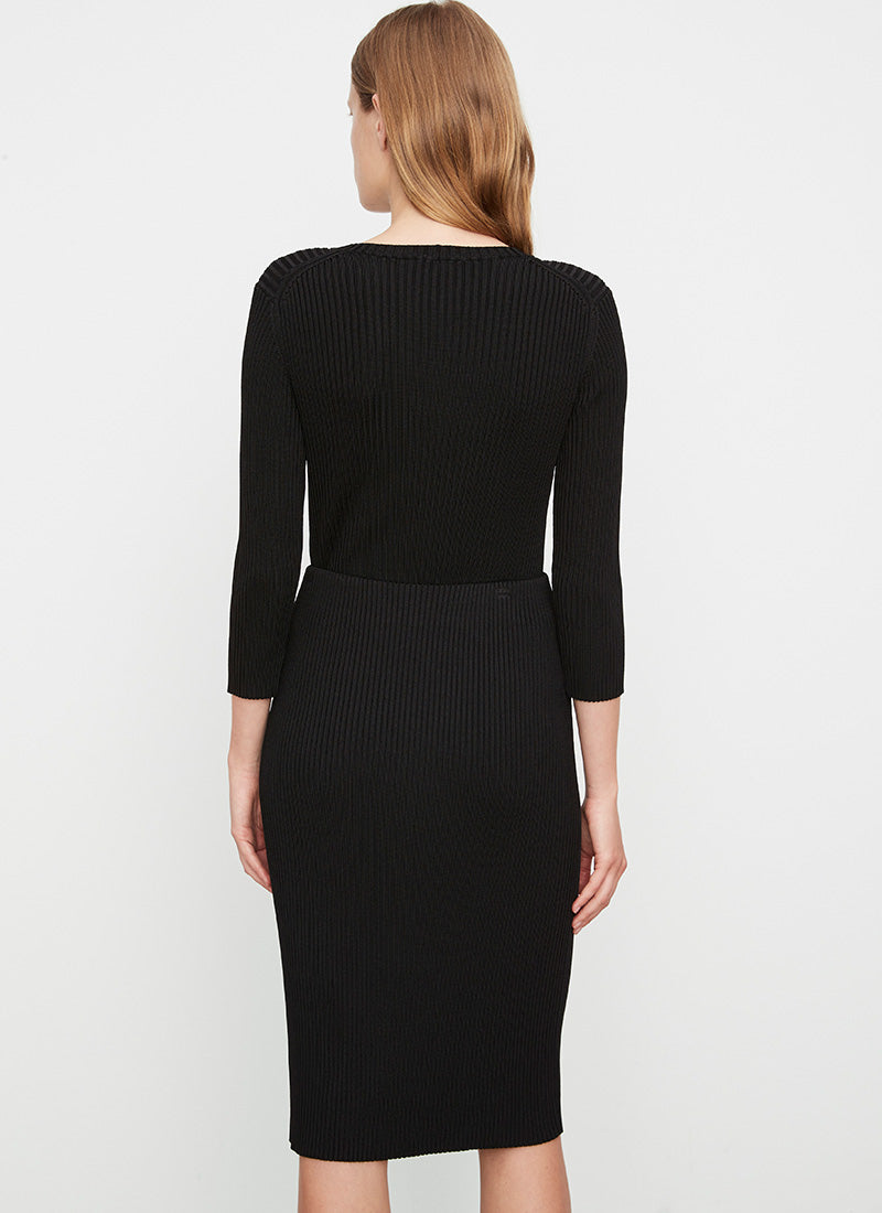 Vince Ribbed Rayon Skirt