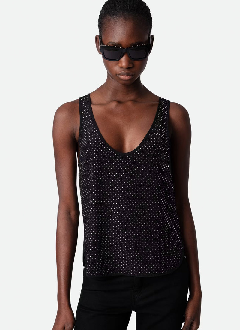 Zadig & Voltaire Carys Diamanté Silk Top