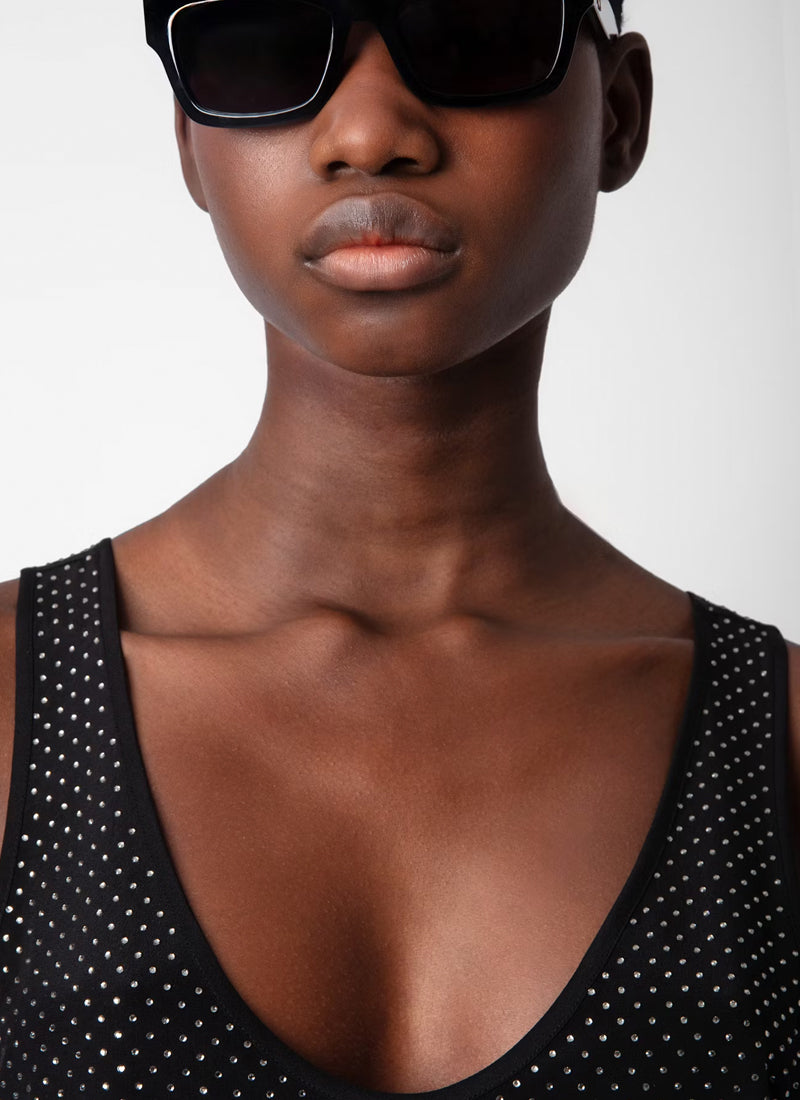 Zadig & Voltaire Carys Diamanté Silk Top