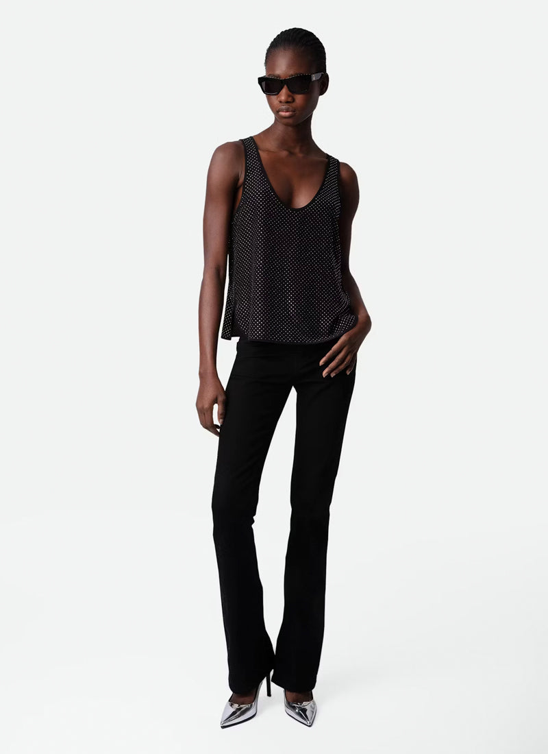 Zadig & Voltaire Carys Diamanté Silk Top