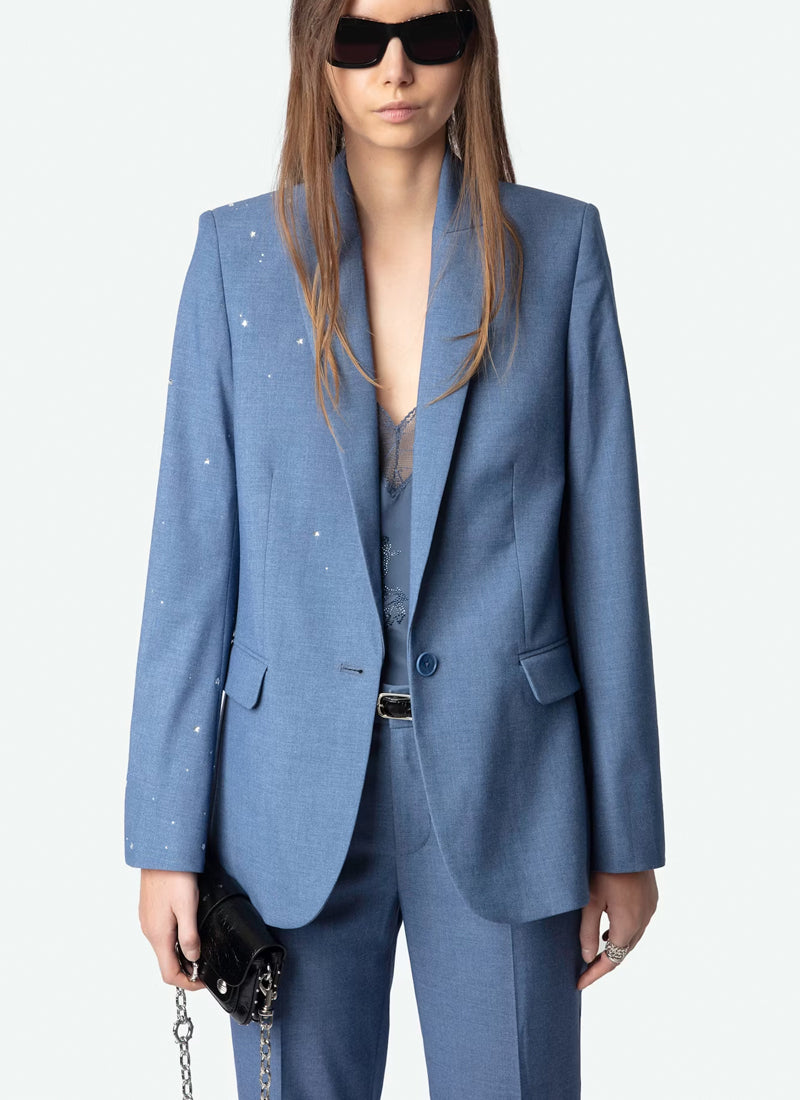 Zadig & Voltaire Valse Chine Strass Stars Blazer