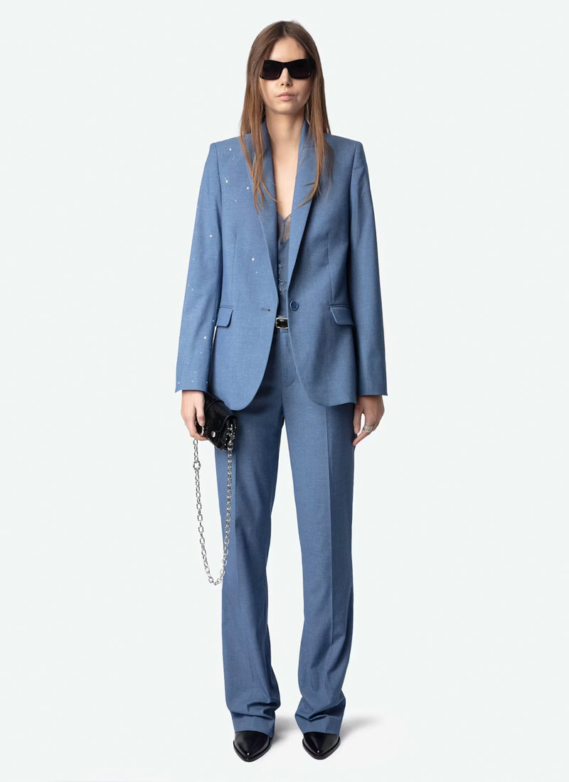 Zadig & Voltaire Valse Chine Strass Stars Blazer