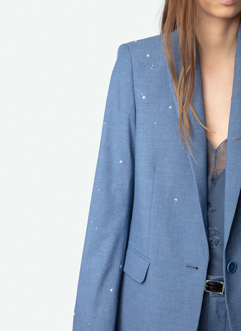 Zadig & Voltaire Valse Chine Strass Stars Blazer