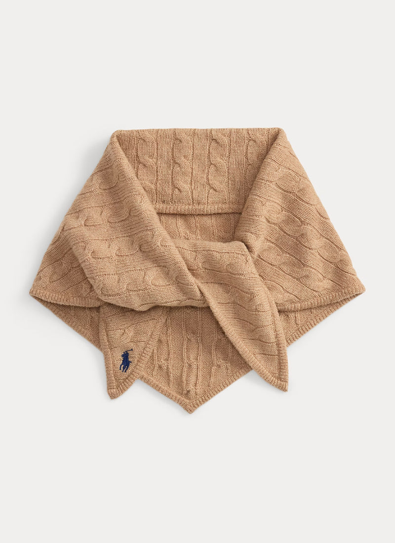 Cable Triangle Scarf