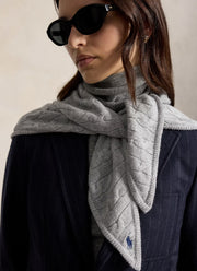 Cable Triangle Scarf Soft