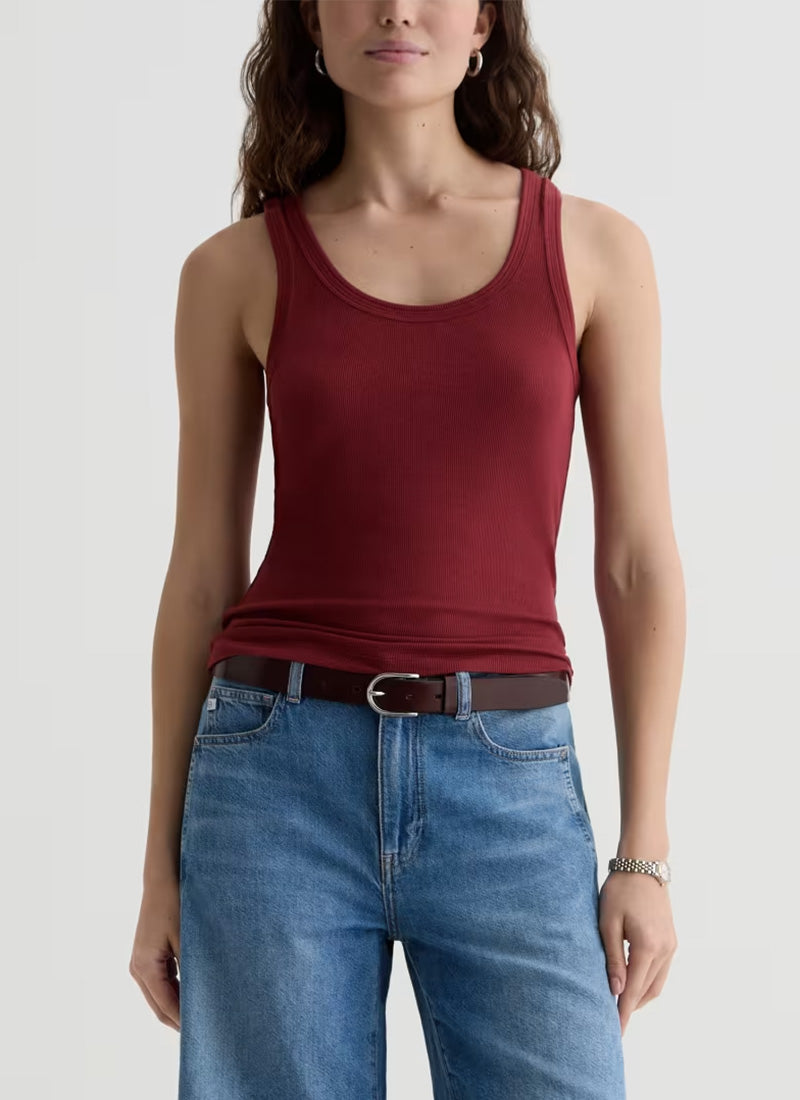  Ashley Ribbed Tank Top by AG Jeans at Andrews 