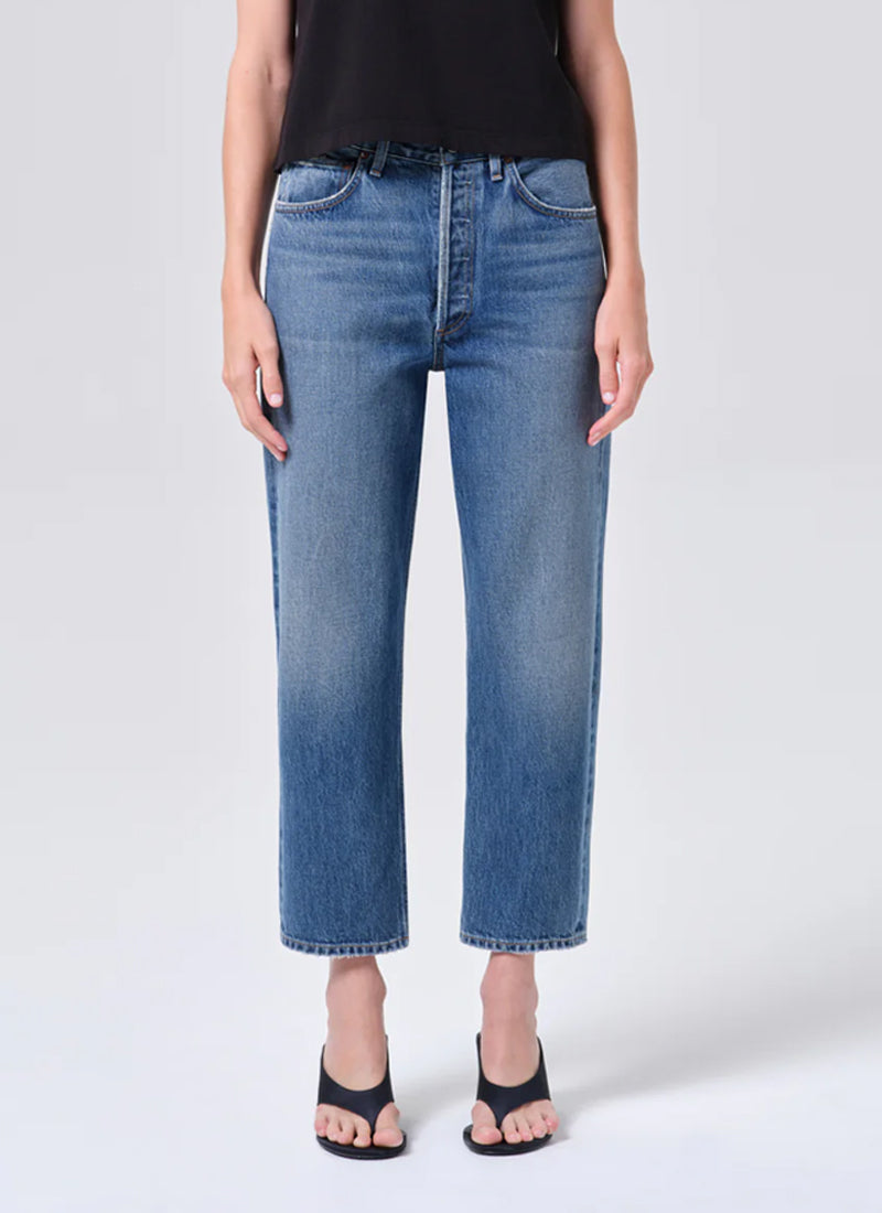 AGOLDE 90's Crop Mid Rise Straight Jeans