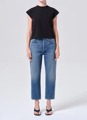 AGOLDE 90's Crop Mid Rise Straight Jeans