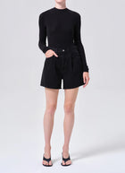 AGOLDE Rhoda Pleated A-Line Shorts