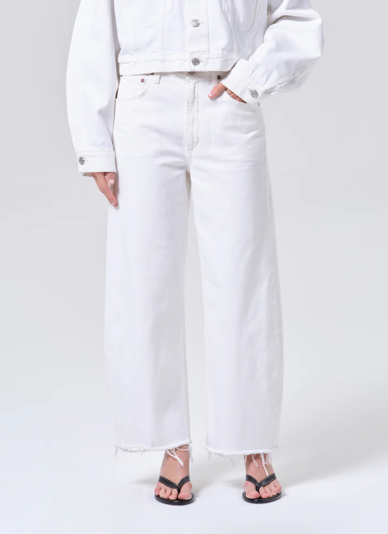 AGOLDE Low Curve Fray Wide Leg Jeans