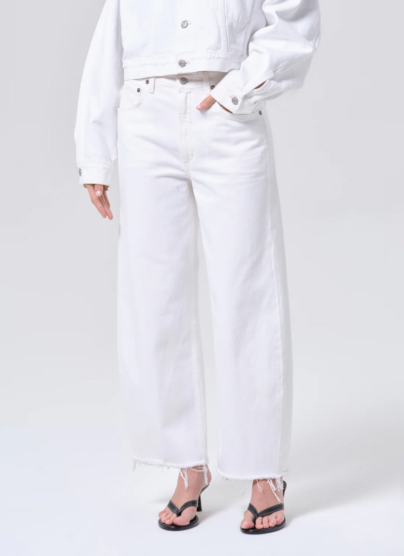 AGOLDE Low Curve Fray Wide Leg Jeans