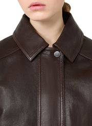 Alata Shearling Collar Leather Bomber