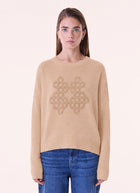 Amelie Symbol Cashmere Crewneck Sweater