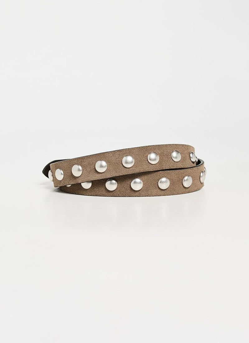 Anderson's Collette Slim Studded Suede Belt