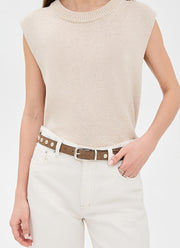Anderson's Collette Slim Studded Suede Belt