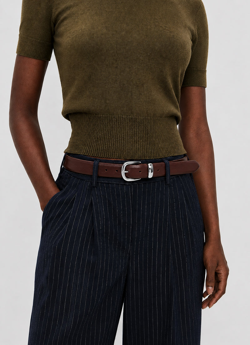 Harlow Smooth Calf Leather Belt