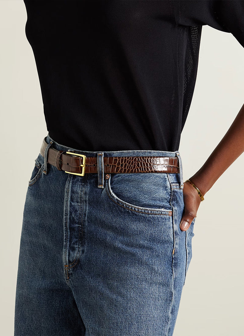 Anderson's Kate Mock Croc Leather Belt