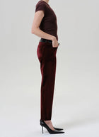 Anissa Stretch Velvet Straight Leg Jeans
