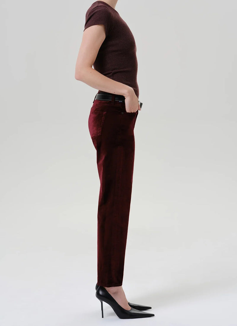Anissa Stretch Velvet Straight Leg Jeans