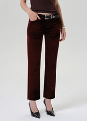Anissa Stretch Velvet Straight Leg Jeans