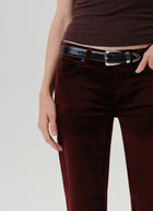Anissa Stretch Velvet Straight Leg Jeans