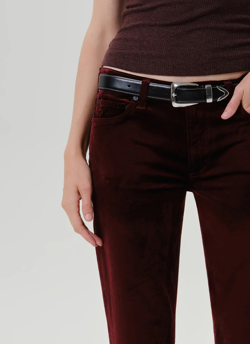 Anissa Stretch Velvet Straight Leg Jeans
