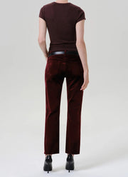 Anissa Stretch Velvet Straight Leg Jeans