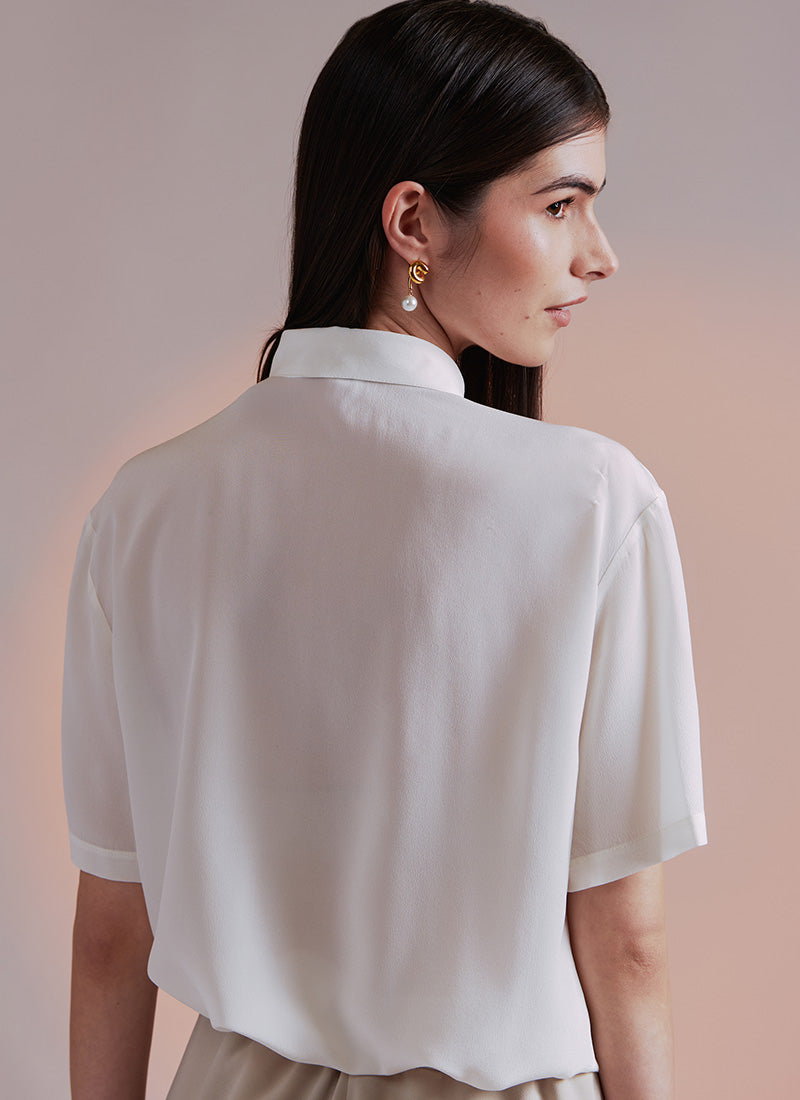 Antonelli Beethoven Silk Camp Blouse