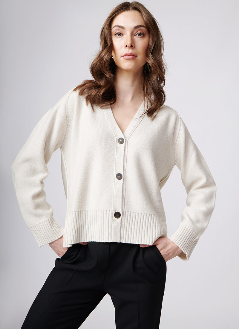 Antonelli Crema Wool Cardigan