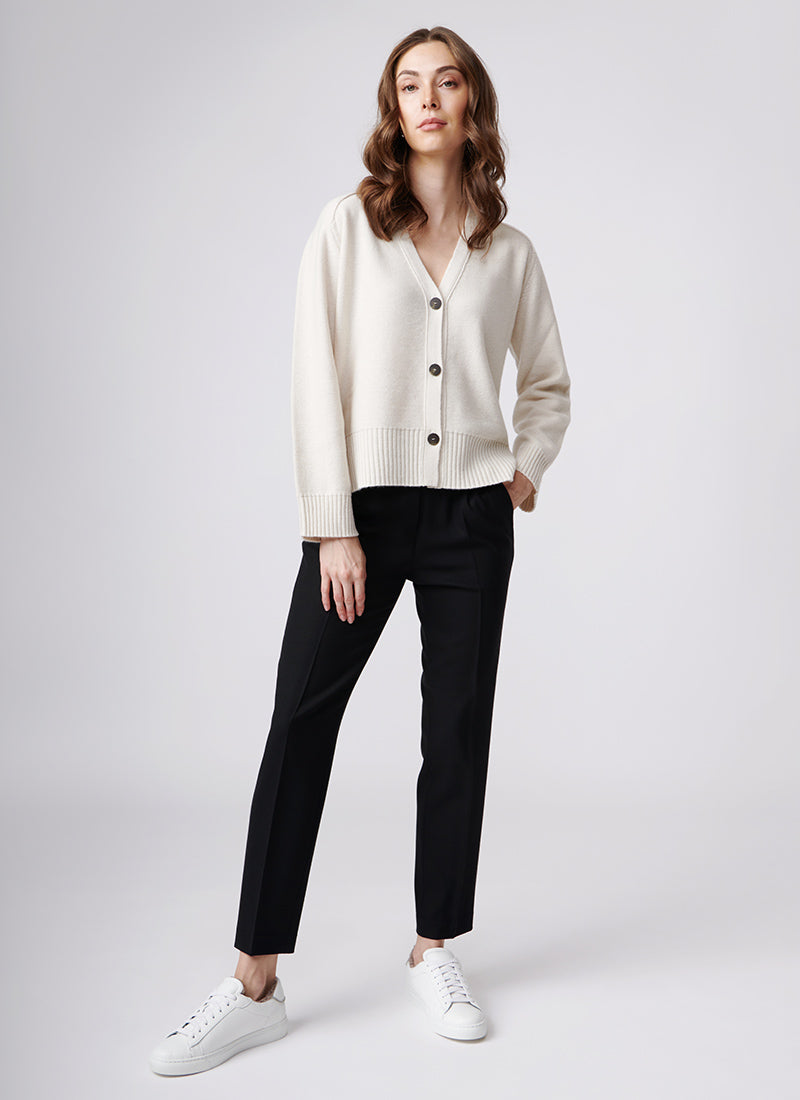 Antonelli Crema Wool Cardigan