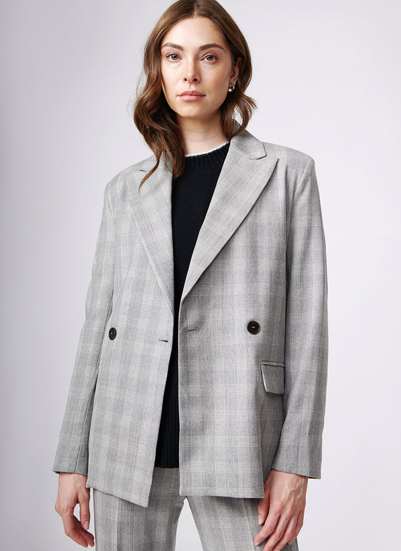 Antonelli Eracle Double-Breasted Glenplaid Blazer