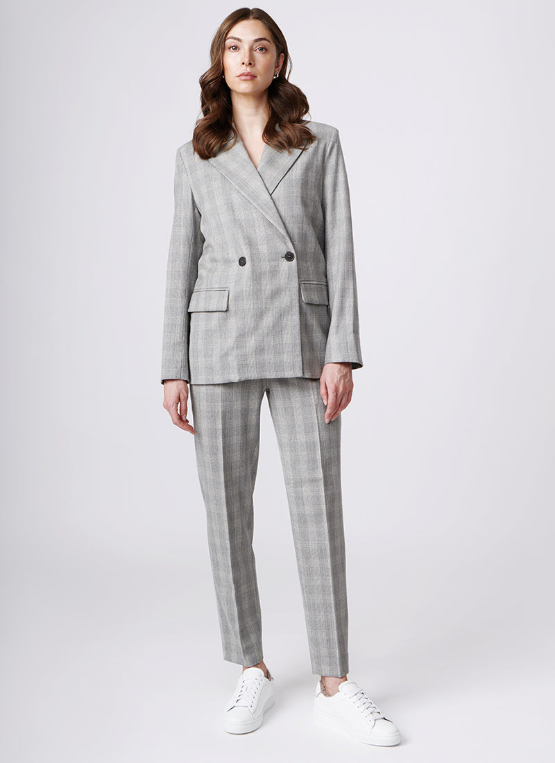 Antonelli Eracle Double-Breasted Glenplaid Blazer