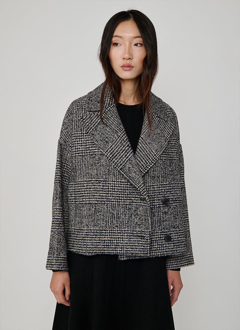 Franciacorta Short Plaid Coat by Antonelli at Andrews