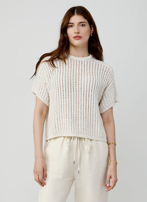 Glicine Short Sleeve Knit Top by Antonelli at Andrews