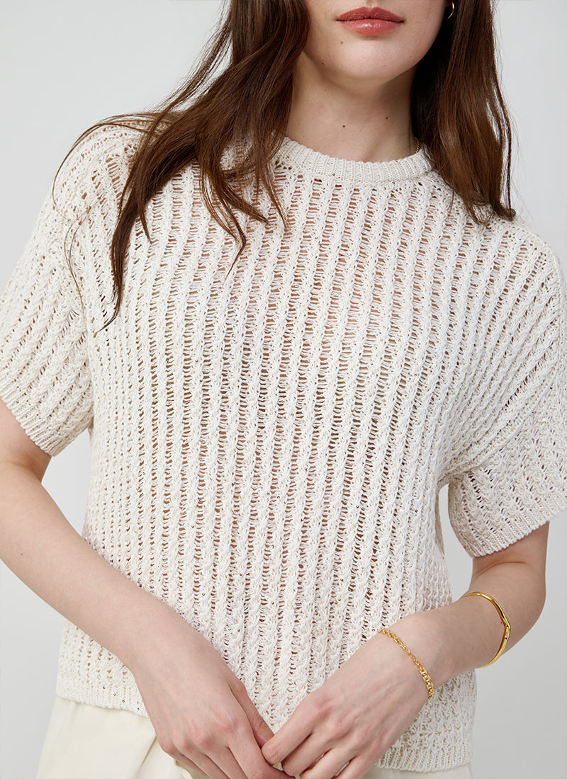 Glicine Short Sleeve Knit Top by Antonelli at Andrews