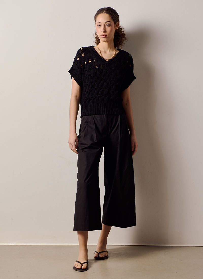  Matisse V Neck Open Knit Vest Antonelli Andrews 