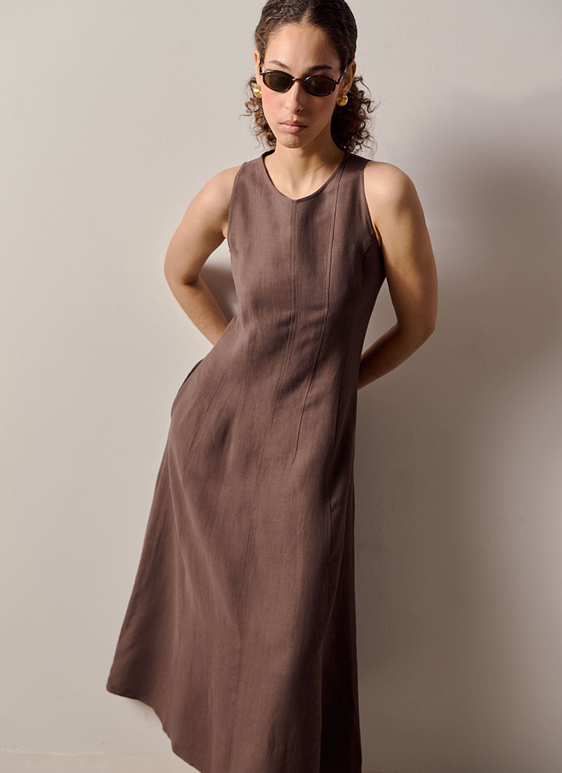 Monsen Linen Midi Dress